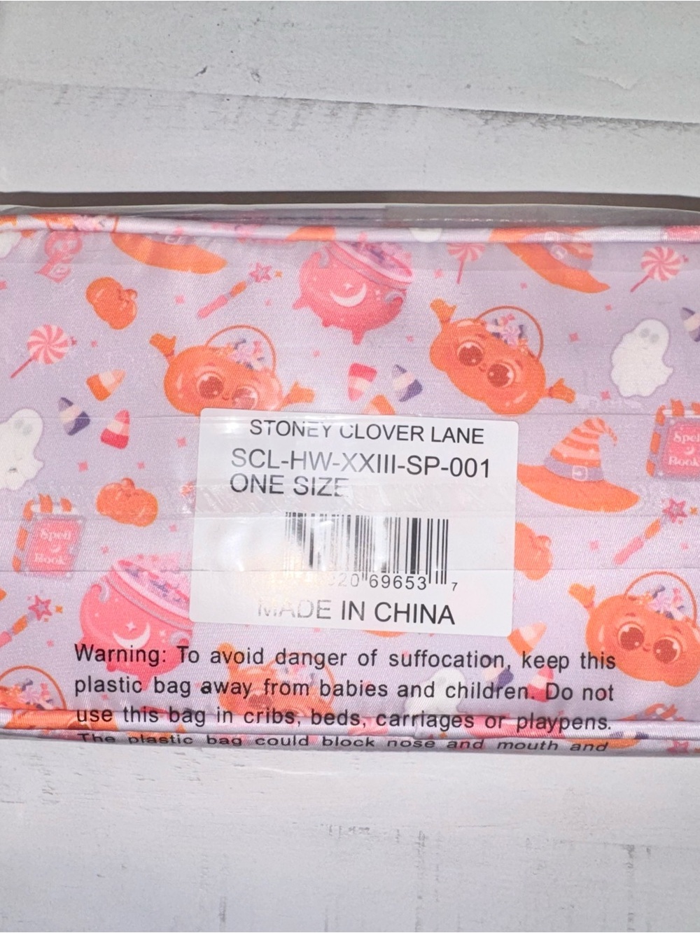 Stoney Clover Lane Pink and Orange Halloween Character Small Pouch - Picture 3 of 6